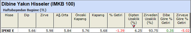 Dibine yakın hisseler 25-01-2013