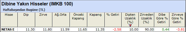 Dibine yakın hisseler 25-01-2013