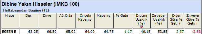 Dibine yakın hisseler 25-01-2013