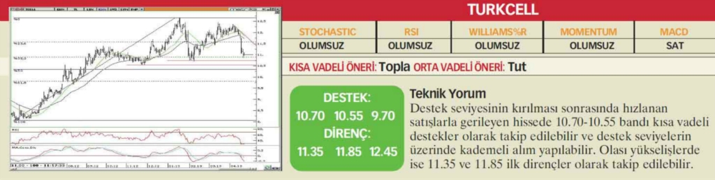 22 hisselik teknik analiz