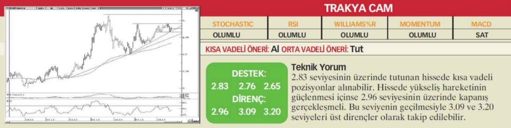 22 hisselik teknik analiz