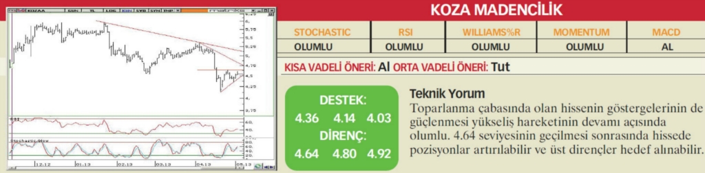 17 hisselik teknik analiz