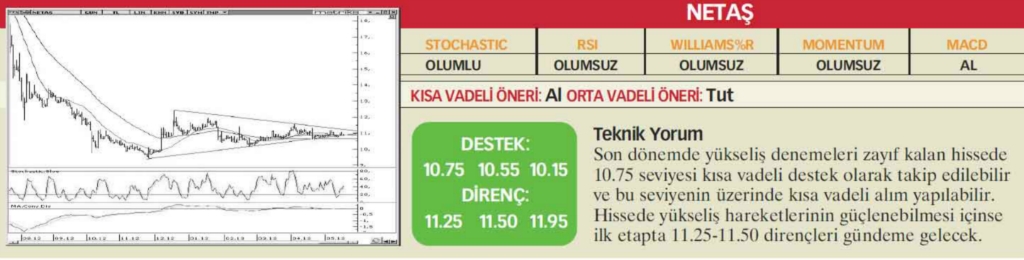 22 hisselik teknik analiz