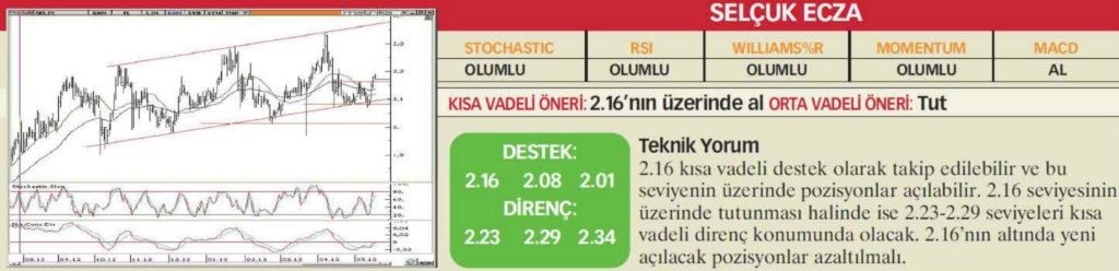 22 hisselik teknik analiz