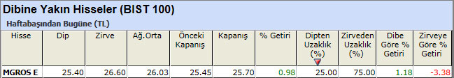 Dibine yakın hisseler 24-05-2013