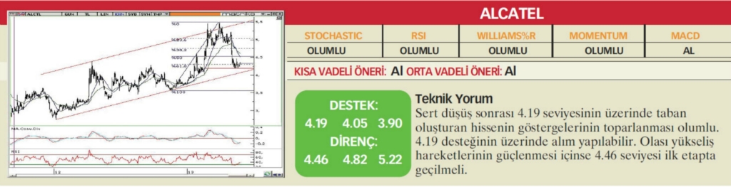 22 hisselik teknik analiz