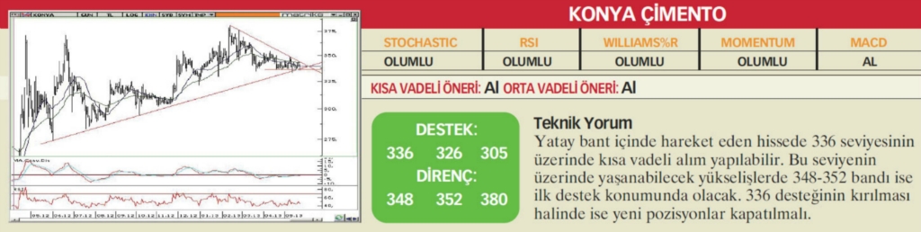 22 hisselik teknik analiz