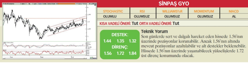 22 hisselik teknik analiz
