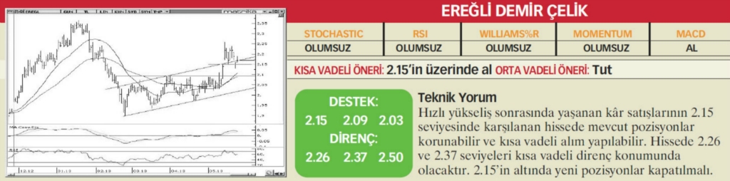 22 hisselik teknik analiz