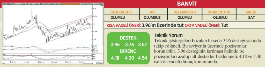 22 hisselik teknik analiz