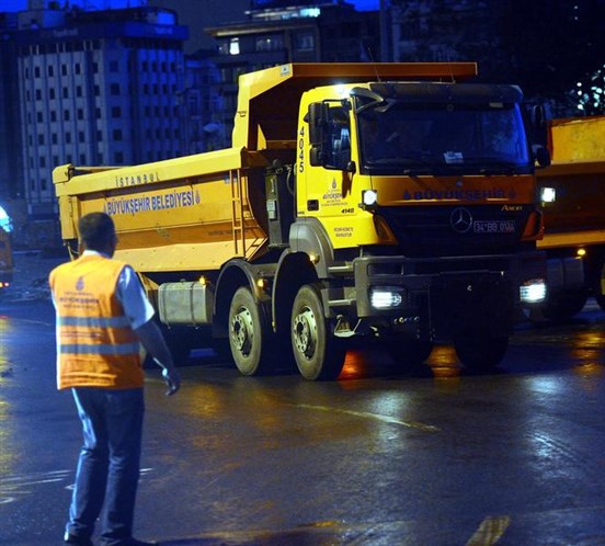 Polis Taksim'de Futbol Oynadı