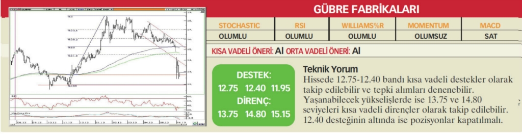 22 hisselik teknik analiz