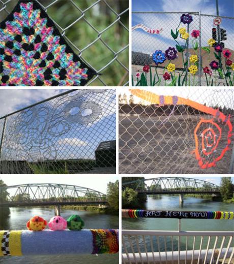 En renkli direniş Yarnbombing