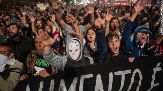 Brezilya'daki eylemden Türkiye'ye destek