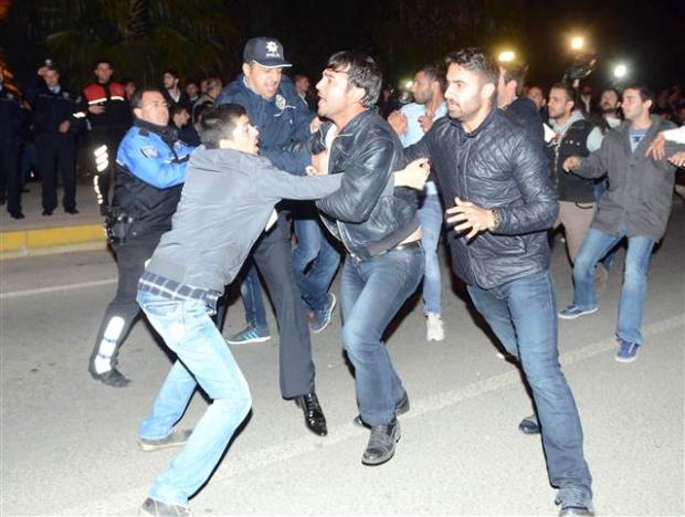 Antalya'da gergin anlar
