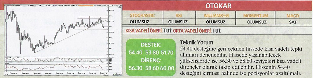 22 hisse için teknik analiz