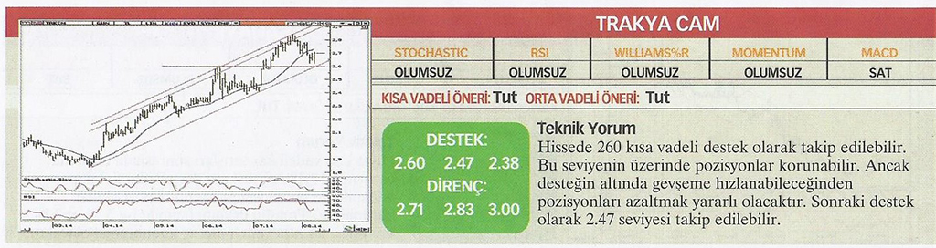 22 hisse için teknik analiz