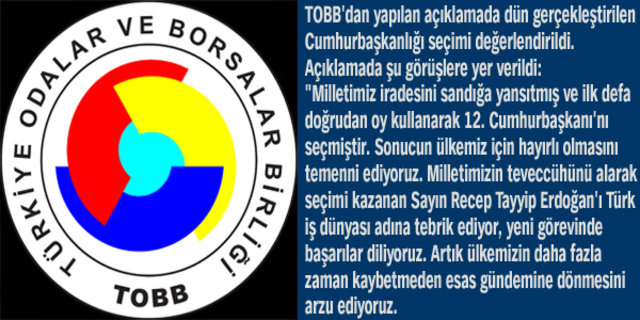 İş dünyasından Erdoğan'a tebrik yağdı!
