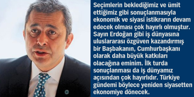 İş dünyasından Erdoğan'a tebrik yağdı!

