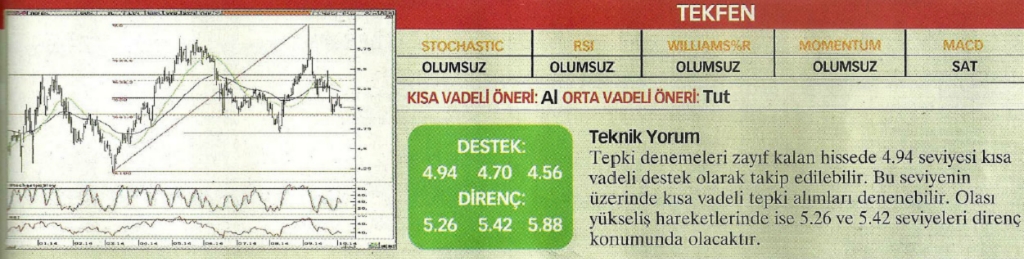 17 hisselik teknik analiz