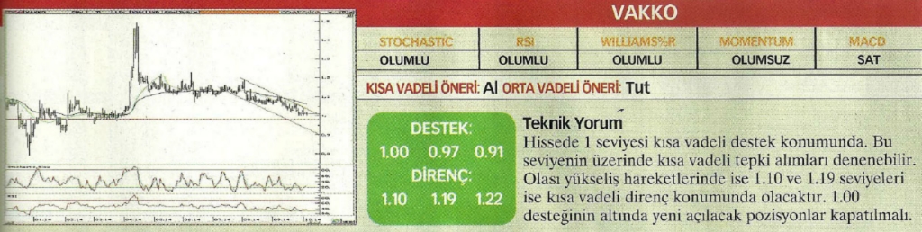 17 hisselik teknik analiz