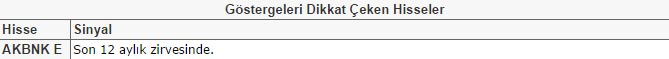 Dikkat çeken hisseler