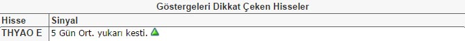 Dikkat çeken hisseler