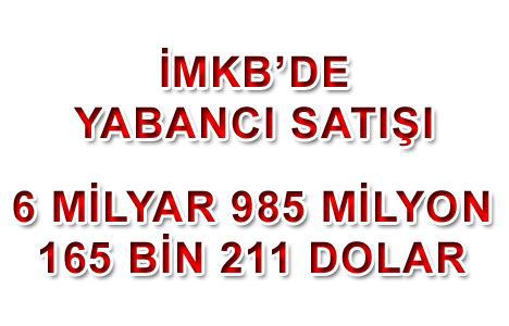 Yabancılar bu hisselerden çıktı