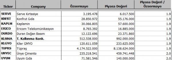 Hangi şirket ne kadar eridi?