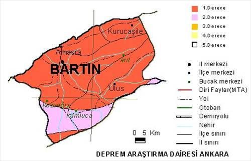 Türkiye'nin deprem haritası