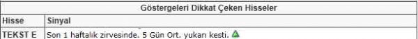 Dikkat çeken hisseler