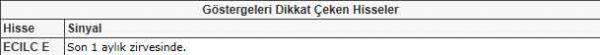 Dikkat çeken hisseler