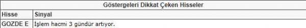 Dikkat çeken hisseler