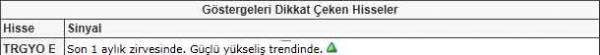 Dikkat çeken hisseler