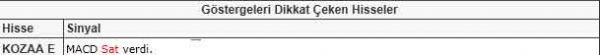Bu hisselere dikkat!