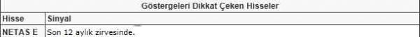 Dikkat çeken hisseler