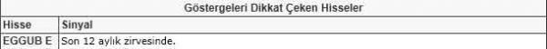 Dikkat çeken hisseler