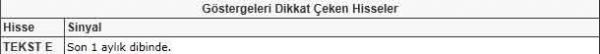 Dikkat çeken hisseler