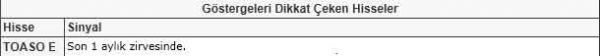 Dikkat çeken hisseler