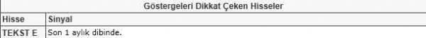 Dikkat çeken hisseler