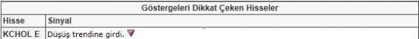 Dikkat çeken hisseler