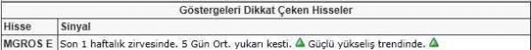 Dikkat çeken hisseler