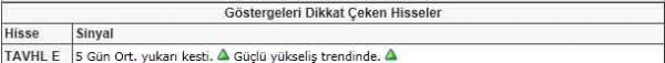 Dikkat çeken hisseler