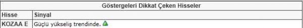 Dikkat çeken hisseler
