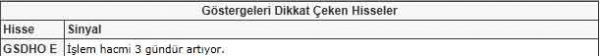 Dikkat çeken hisseler