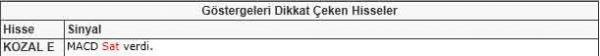 Dikkat çeken hisseler