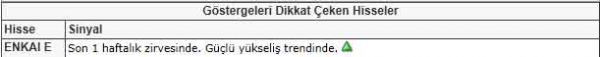 Dikkat çeken hisseler