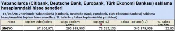 Yabancı saklamasındaki hisseler