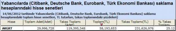 Yabancı saklamasındaki hisseler