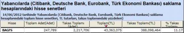 Yabancı saklamasındaki hisseler